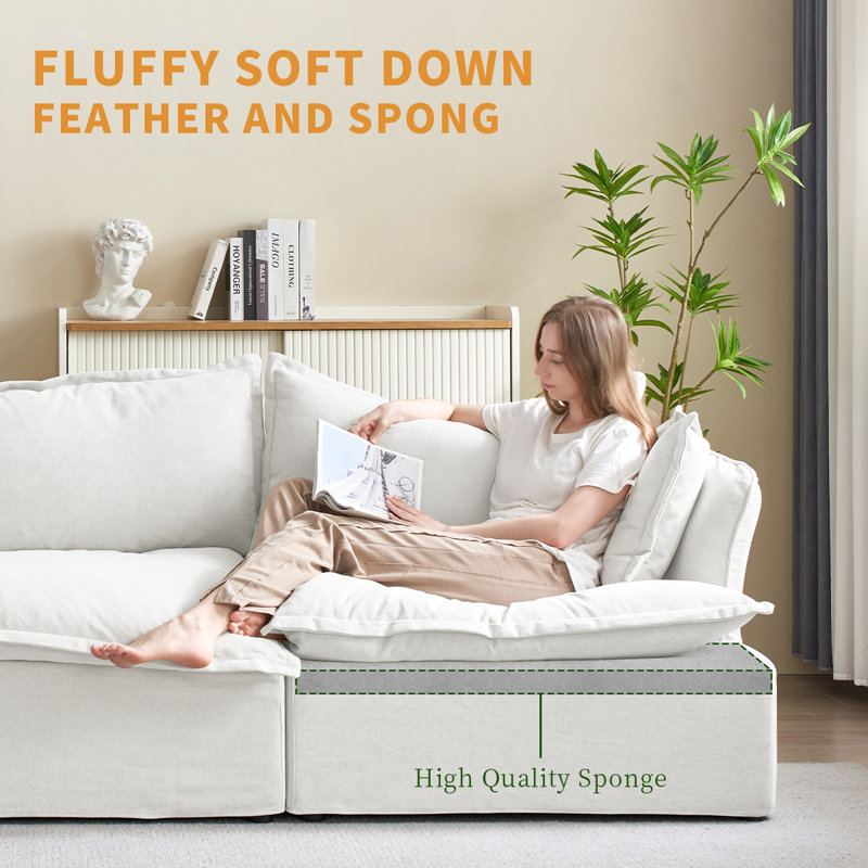Hokku Designs Rinnes 114.3'' Upholstered Sofa, Modular